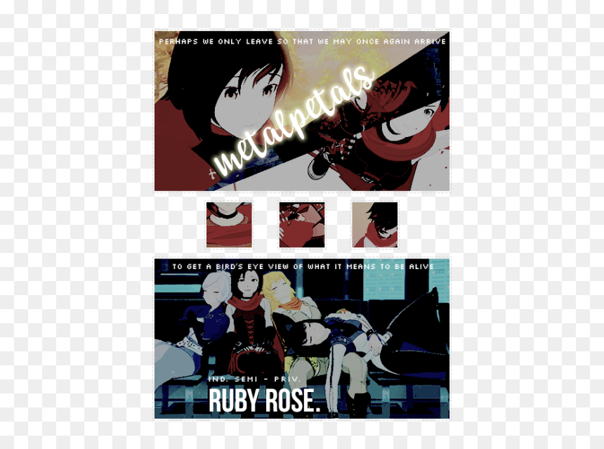 Metalpetals-a - Cartoon, HD Png Download - ruby rose rwby png