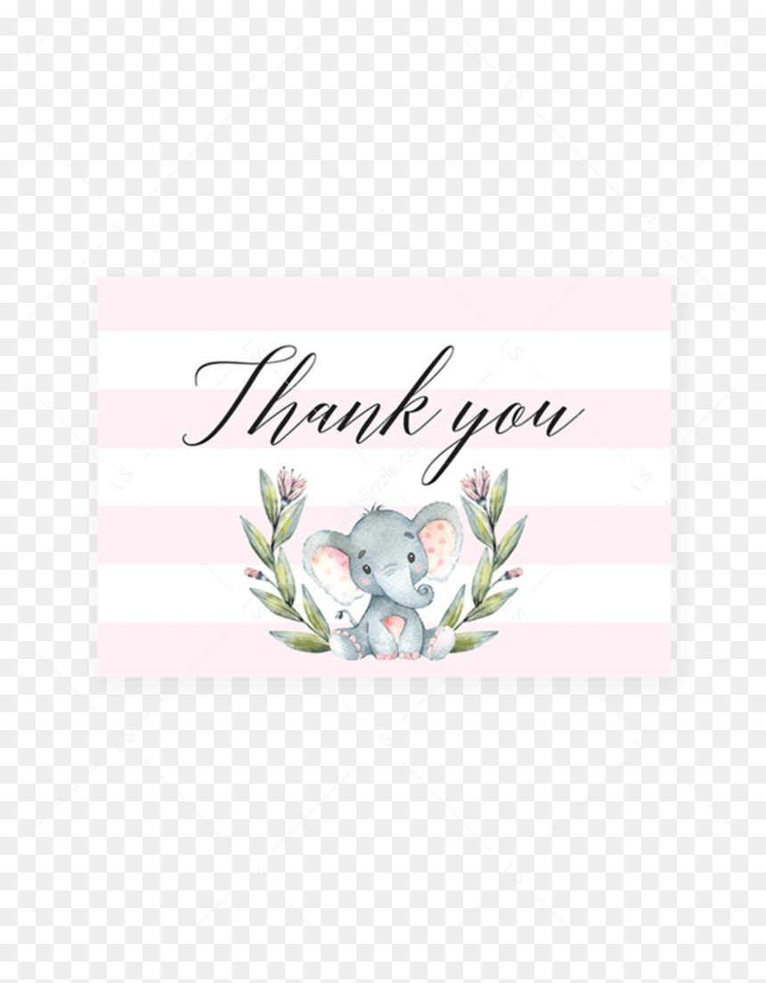 Transparent Pink Thank You Png - Baby Shower Thank You Png, Png Download - thank you card png