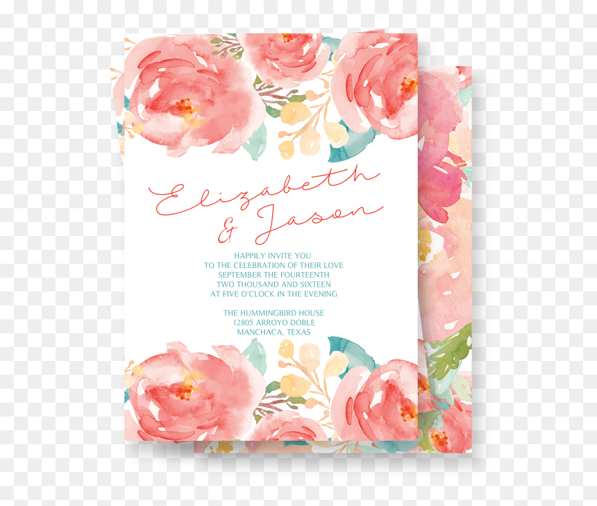 Floral Watercolor Invitations - Do Everything In Love Bible Verse, HD Png Download - thank you card png