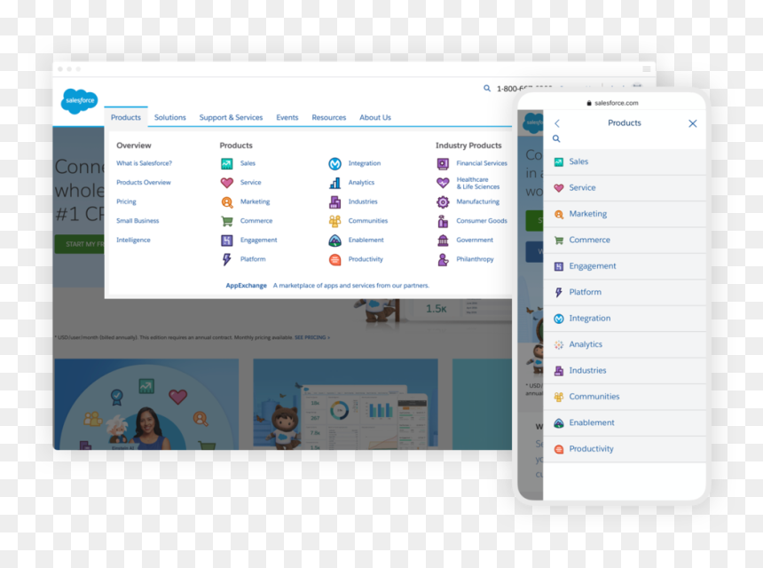 Jmad Work Salesforce Navigation Final - Salesforce.com, HD Png Download - navigation icon png