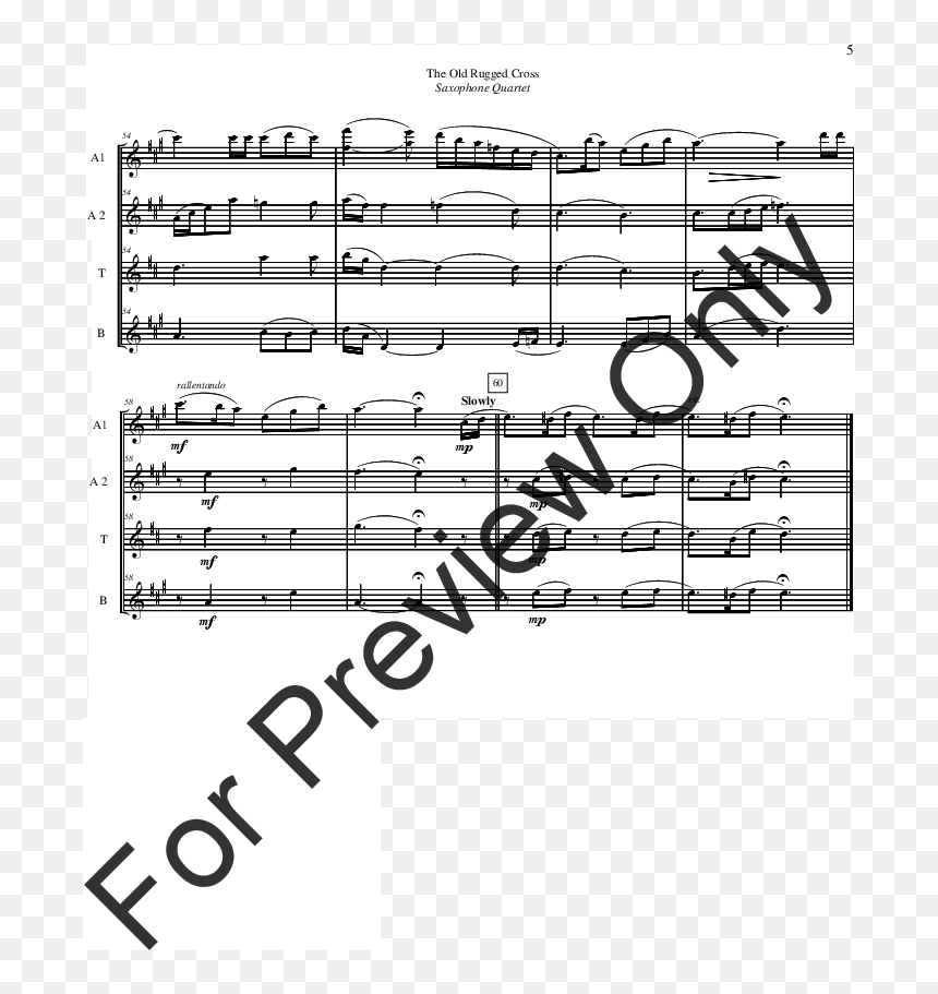 The Old Rugged Cross Thumbnail , Png Download - O Canada Sheet Music Flute, Transparent Png - rugged cross png