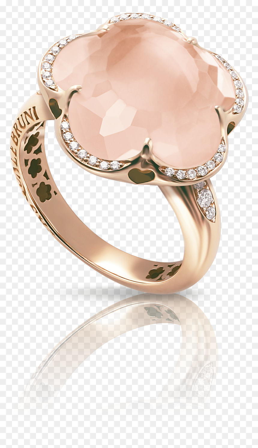 Pink Quartz Diamond Ring, HD Png Download - wedding ring icon png