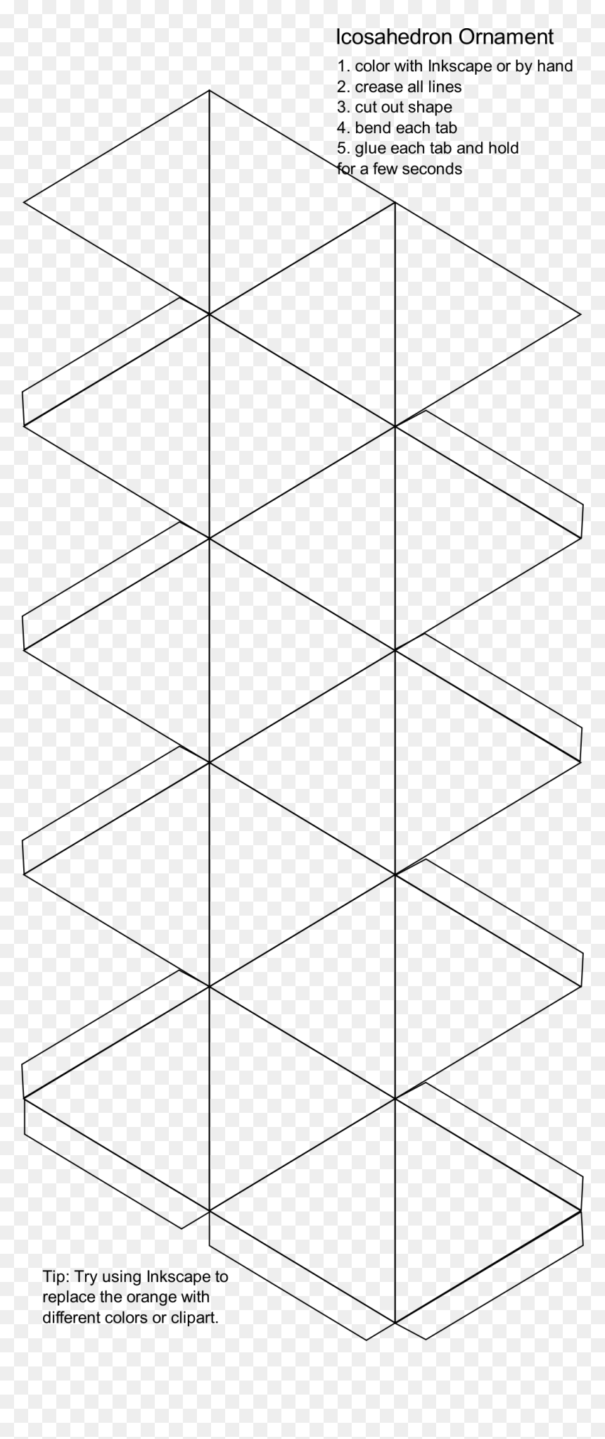 Blank Icosahedron Ornament Clip Arts - Circle, HD Png Download - icosahedron png