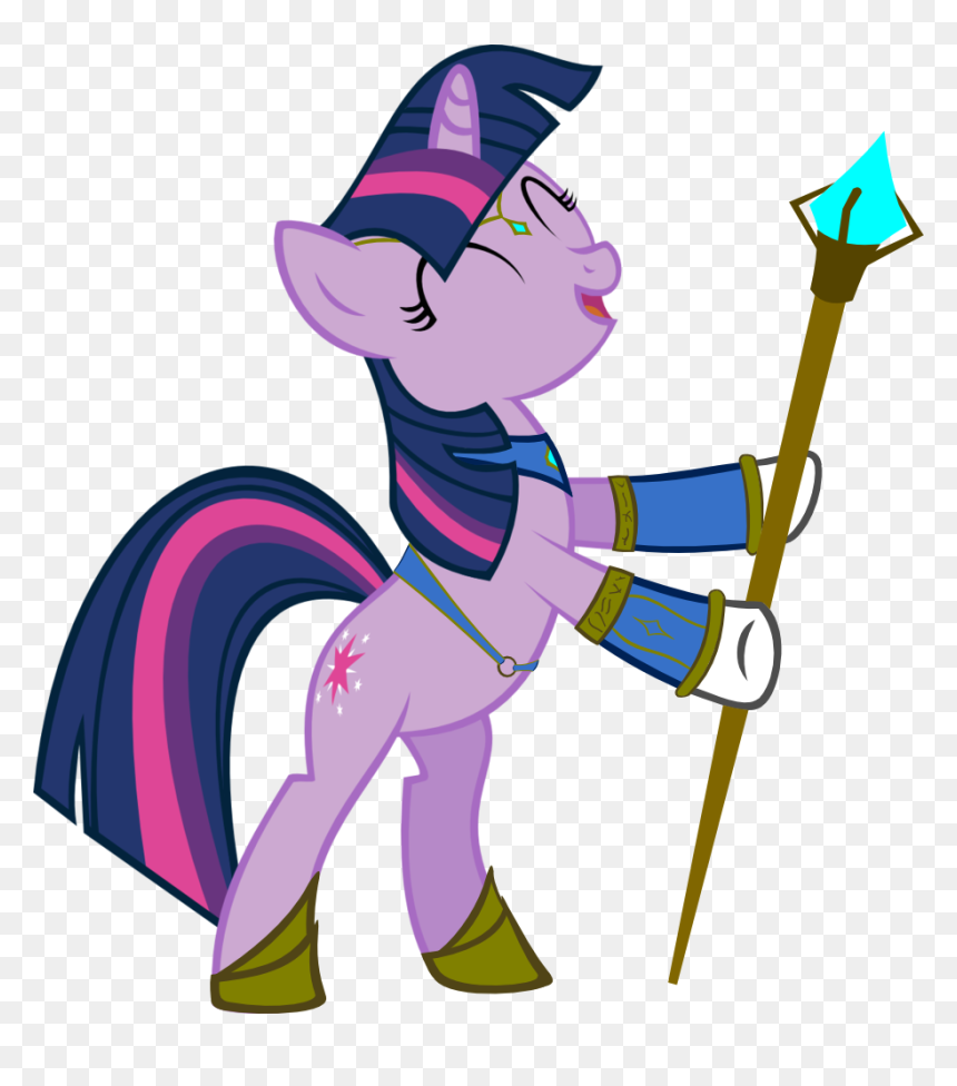 Ironm17, Eyes Closed, Female, Magic Staff, Mare, Pony, - Twilight Sparkle, HD Png Download - magic staff png
