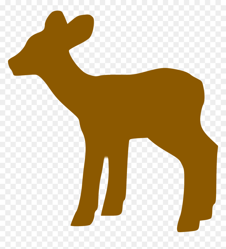 Silhouette Animaux - Roe Deer, HD Png Download - doe png