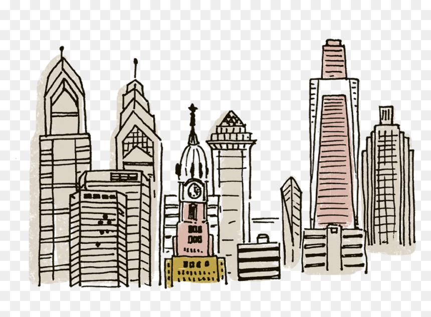 Commercial Building, HD Png Download - philadelphia skyline png