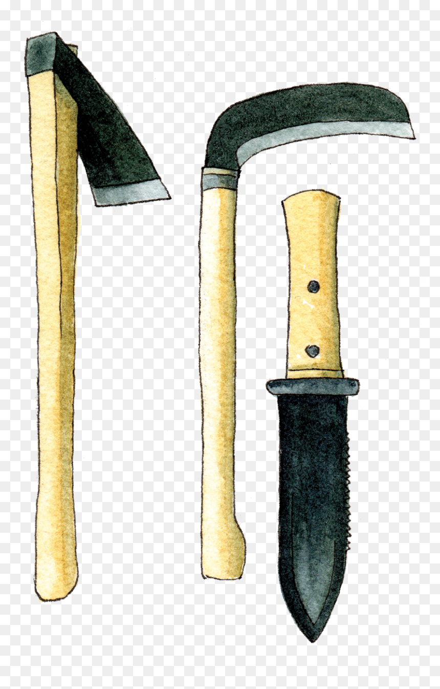 Japanese Garden Tools - Bowie Knife, HD Png Download - garden tools png