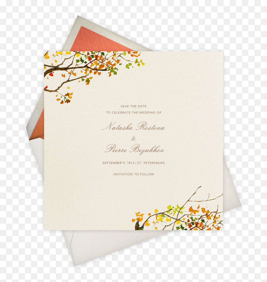 Autumn Boughs Save The Date - Envelope, HD Png Download - envelopes png