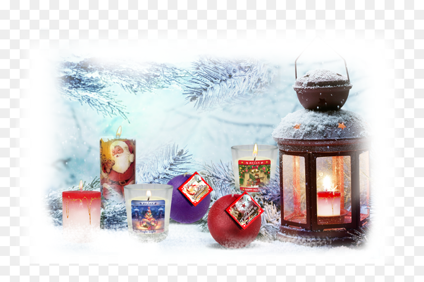 Tapeta Świąteczna Lampion, HD Png Download - christmas candles png