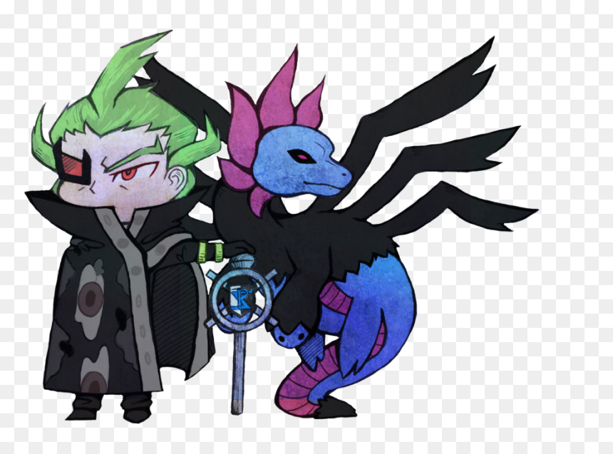 Ghetsis And His Hydreigon By Ultimateshuu - Hydreigon, HD Png Download - hydreigon png