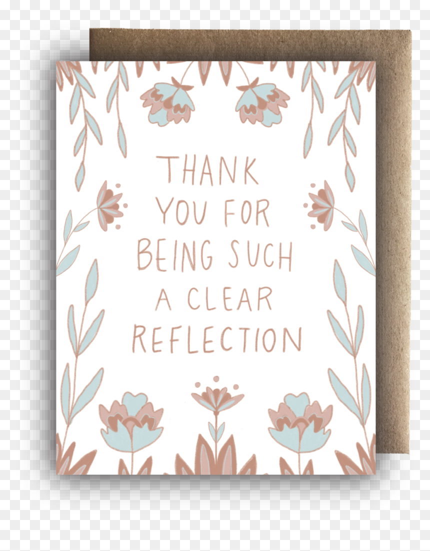 Clear Reflection Display Photo, HD Png Download - thank you card png
