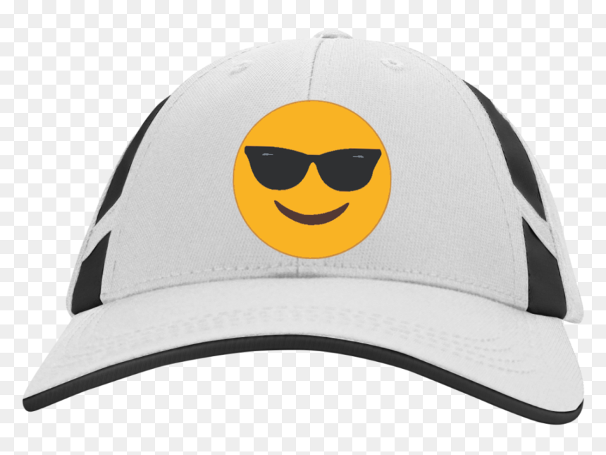 Sunglasses Emoji Stc12 Sport-tek Dry Zone Mesh Inset - Baseball Cap, HD Png Download - sunglass emoji png