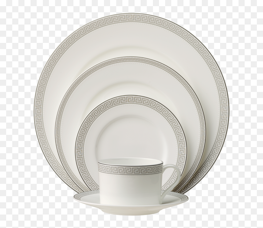 Greek Key 5-piece Place Setting - Tableware, HD Png Download - greek pattern png