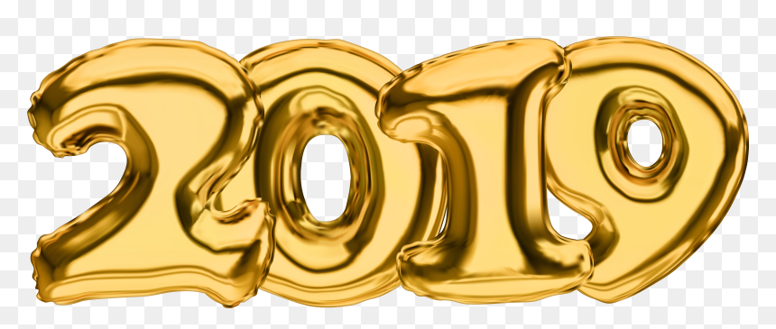 2019 Clipart Transparent Graphic Free Library 2019 - 2019 Gold Balloon Png, Png Download - gold transparent png