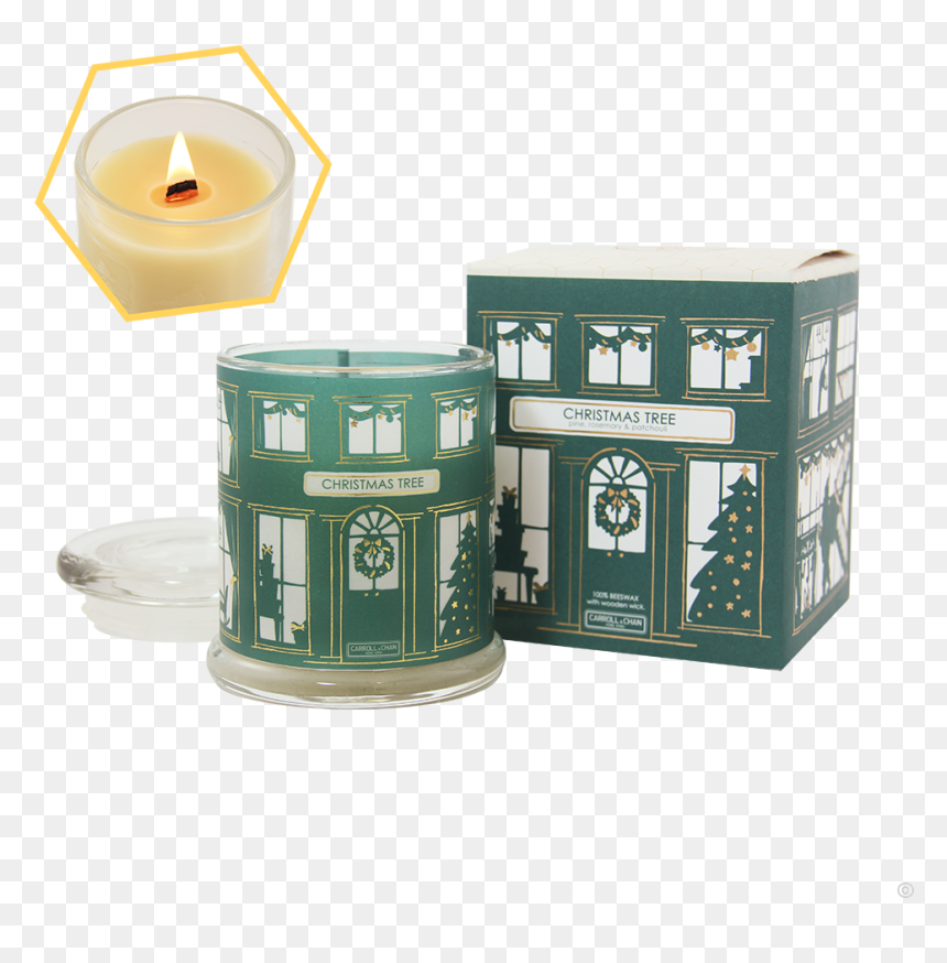 Christmas Tree Beeswax Jar Candle"
 Title="christmas - Candle, HD Png Download - christmas candles png