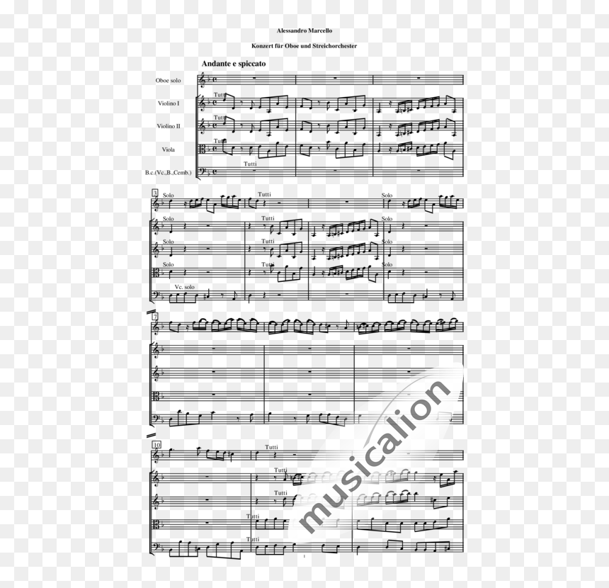 Concerto In D Minor For Oboe And String Orchestra - Marcello Concierto Para Oboe, HD Png Download - oboe png