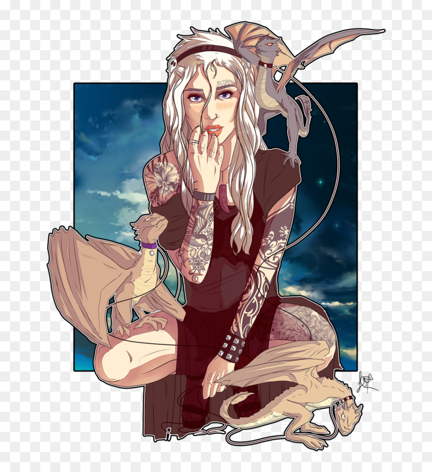 Fanart Drawing Daenerys Targaryen Png Freeuse - Daenerys Fan Art Png, Transparent Png - targaryen png