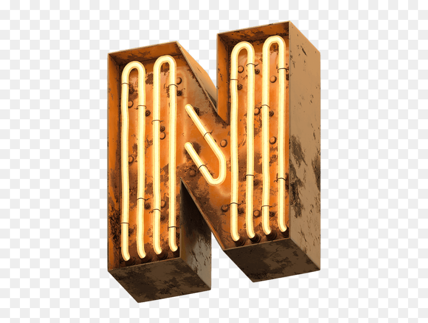 N Neon Light Png Transparent, Png Download - neon letters png