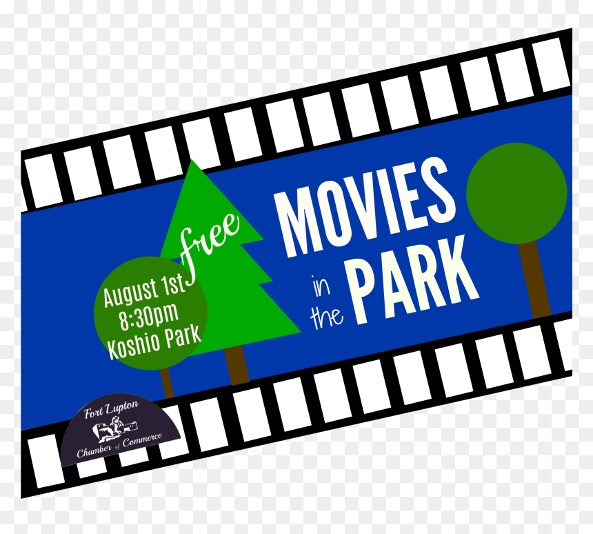 Movies In Park Free White Aug Clipart , Png Download, Transparent Png - movie clapboard png