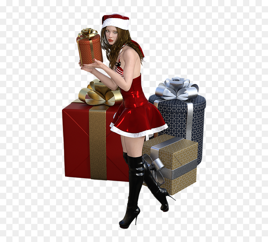 Female Santa With Boots, HD Png Download - sexy santa png
