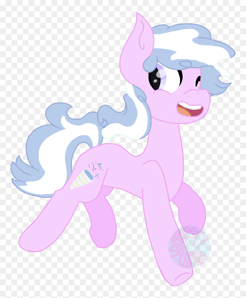 Horse Pink M Clip Art - Cartoon, HD Png Download - party popper emoji png