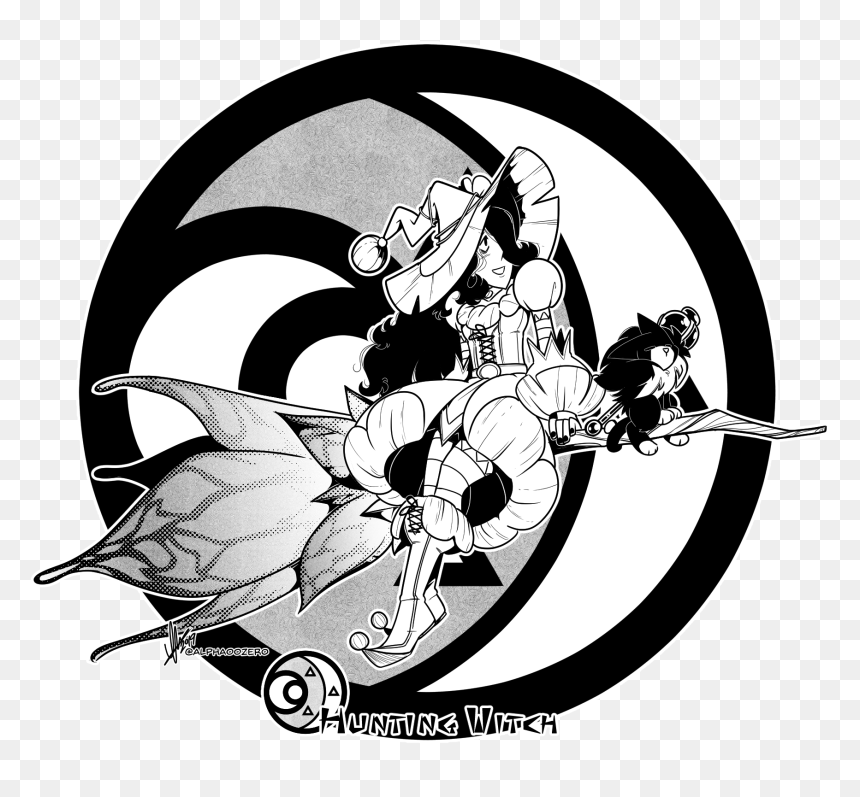 Hunting Witch - Illustration, HD Png Download - flying witch png