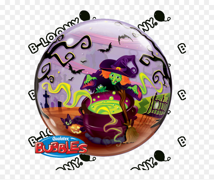 Bubble Balloons, HD Png Download - flying witch png
