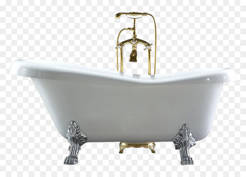 Mariah Acrylic Bathtub Chairish - Bathtub, HD Png Download - bath tub png