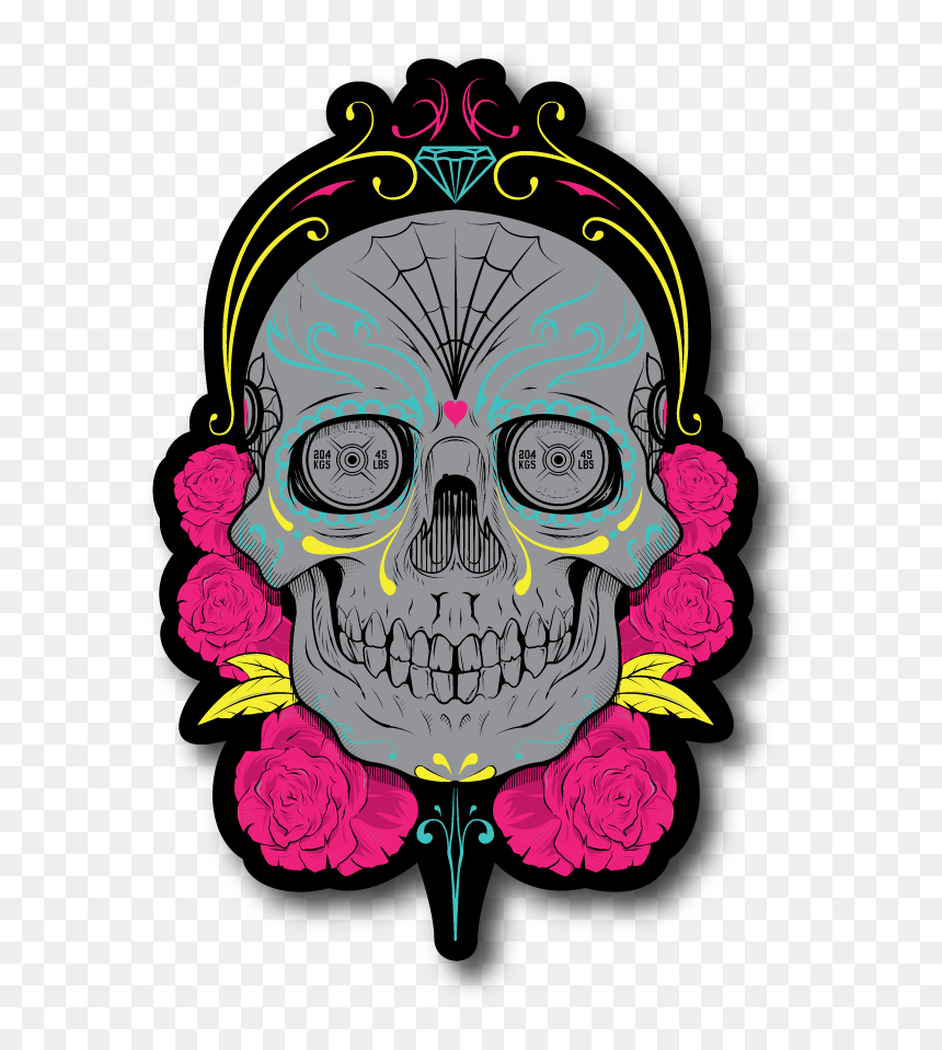 Illustration, HD Png Download - dia de los muertos skull png