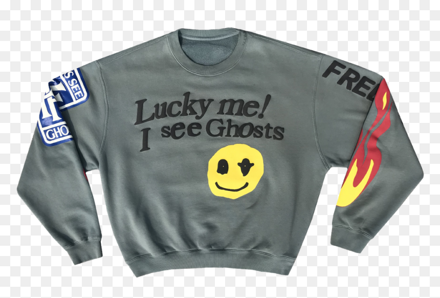 Lucky Me I See Ghosts Sweatshirt, HD Png Download - kid cudi png