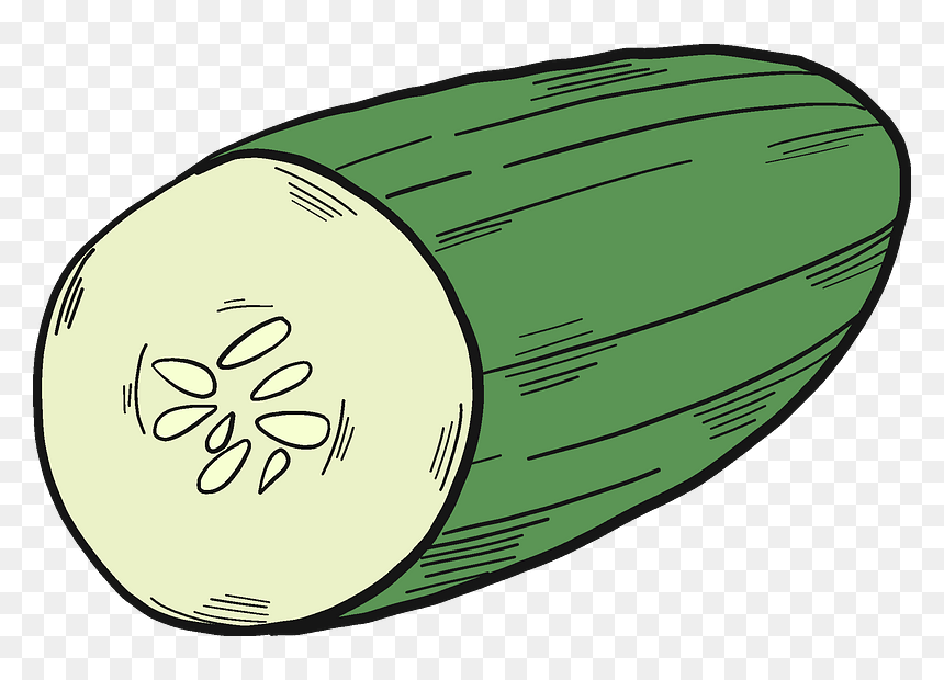 Half Cucumber Clipart - Vegetable, HD Png Download - cucumbers png
