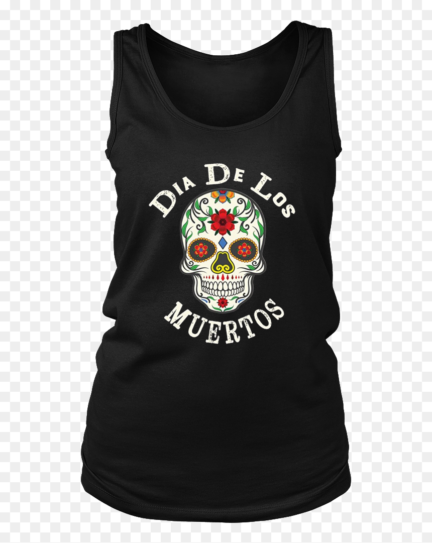 Transparent Dia De Los Muertos Skull Png - Active Tank, Png Download - dia de los muertos skull png