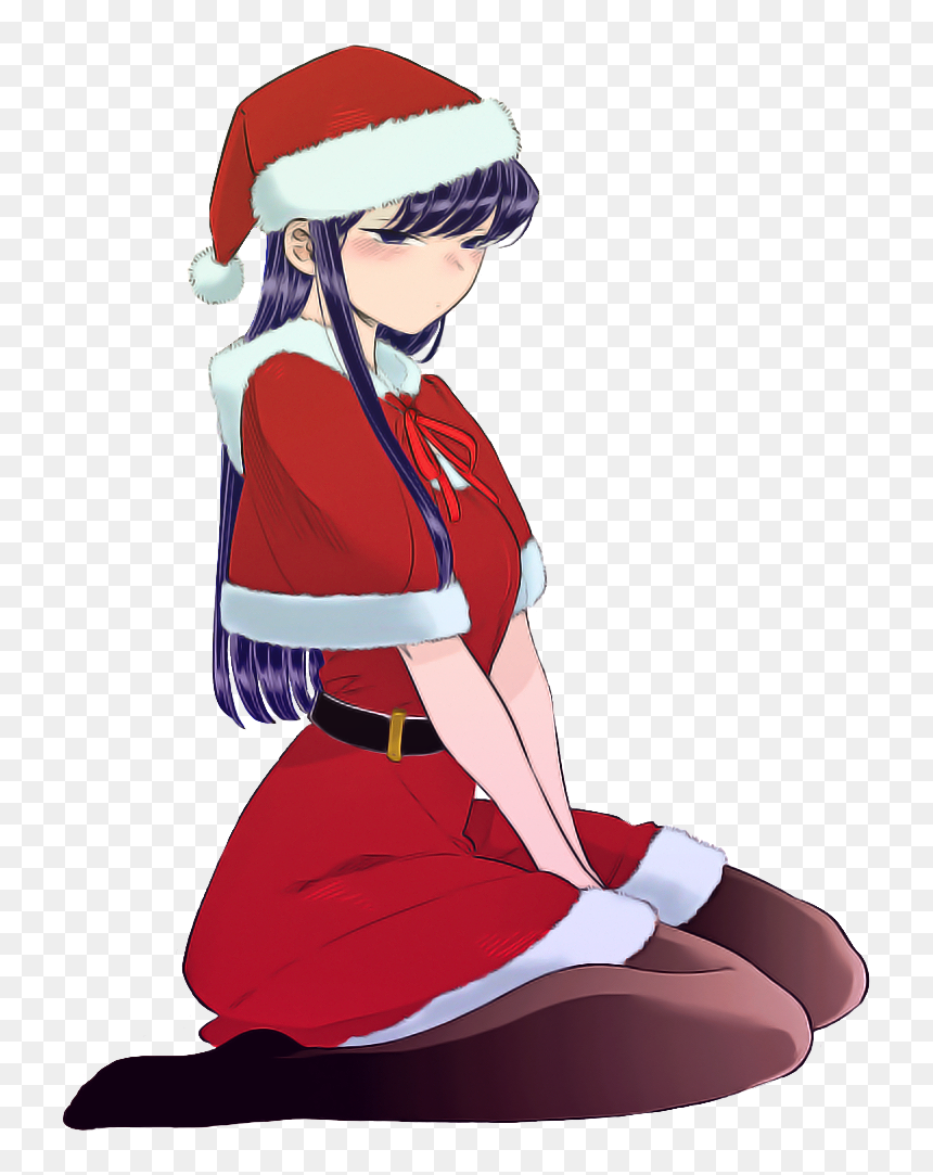 Red Sitting Fictional Character Santa Claus Vision - Komi San Merry Christmas, HD Png Download - sexy santa png