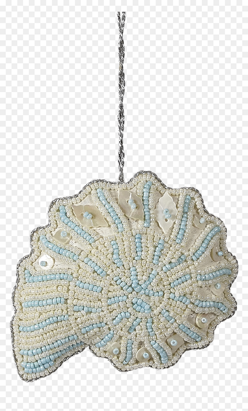 Bead And Mother Of Pearl Ornament, - Crochet, HD Png Download - blue ornament png
