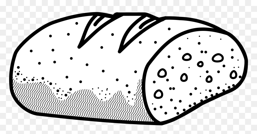 Bread Clipart Black And White, Bread Black And White - Bread Clipart Black And White, HD Png Download - bread icon png