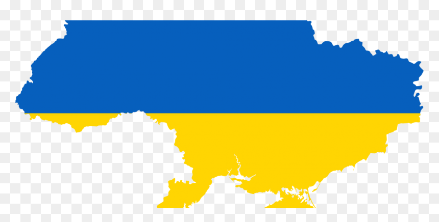 Ukraine - Ukraine Flag Map, HD Png Download - nigerian flag png
