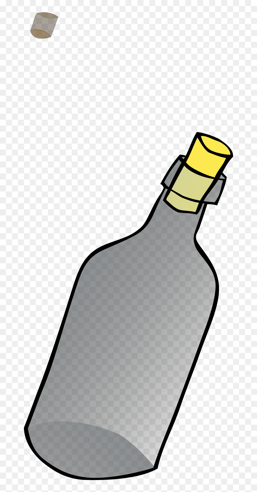 Bottle Clip Art, HD Png Download - wine bottle outline png
