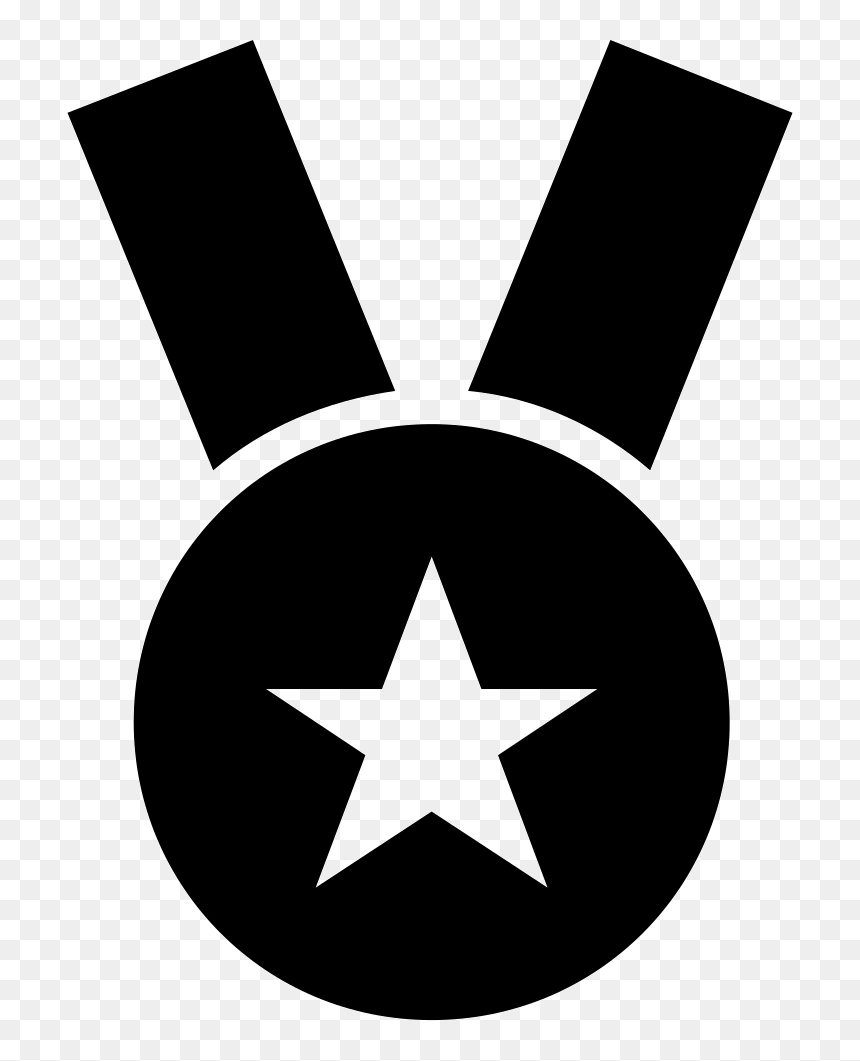 Star Medal Necklace Sportive Symbol Comments - Medal Icon Transparent Background, HD Png Download - star icon png transparent background