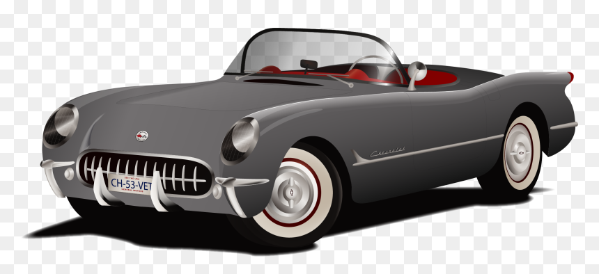 Chevrolet Corvette Zr1 Sports Car Convertible Clip - Sport Car Cartoon Hd Png, Transparent Png - convertible png