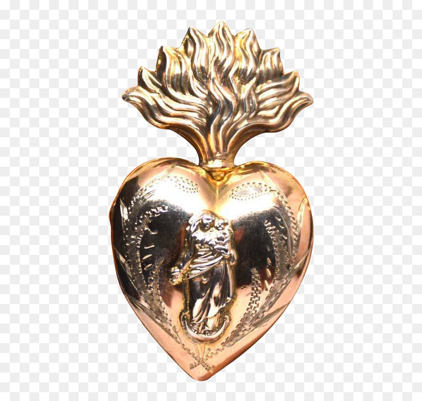 Locket, HD Png Download - flaming heart png