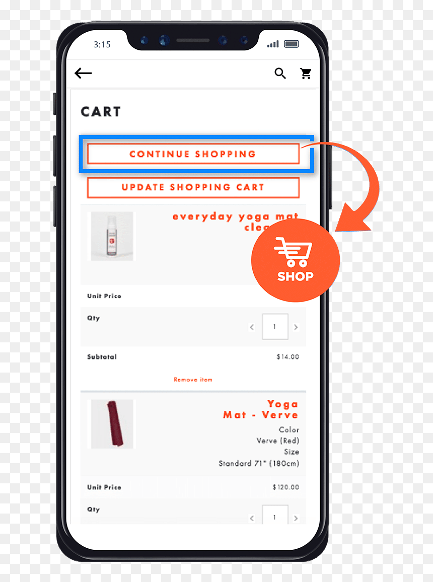 Reconfigure Continue Shipping Button - Iphone, HD Png Download - shop button png