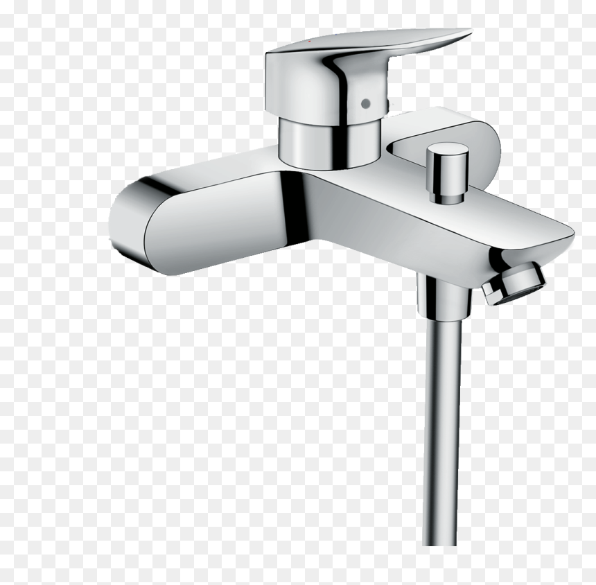 Single Lever Bath Mixer For Exposed Installation With - Hansgrohe Logis, HD Png Download - bath tub png