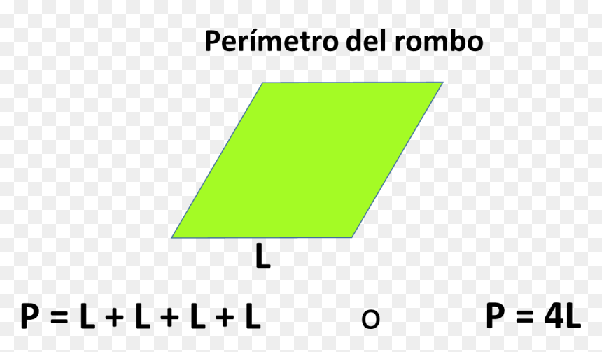 Área Del Rombo - Rombo Area Y Perimetro, HD Png Download - rombo png