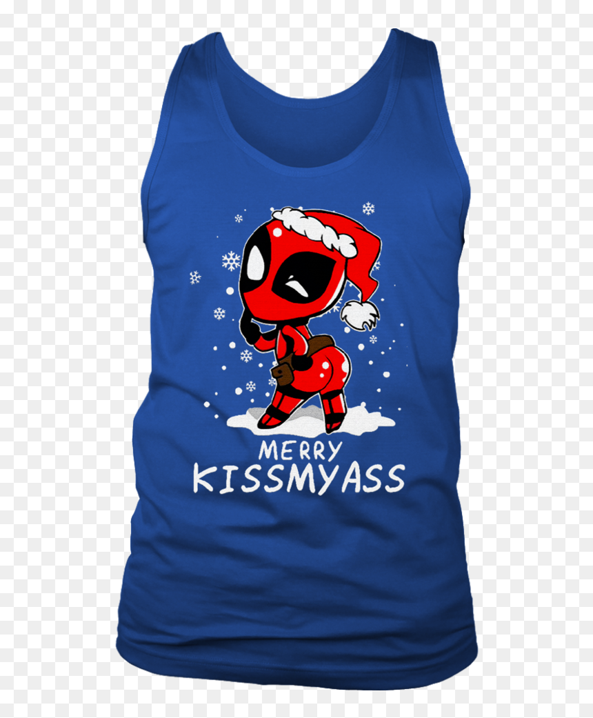 Merry Kiss My Ass Sexy Santa Deadpool Christmas Shirts - T-shirt, HD Png Download - sexy santa png