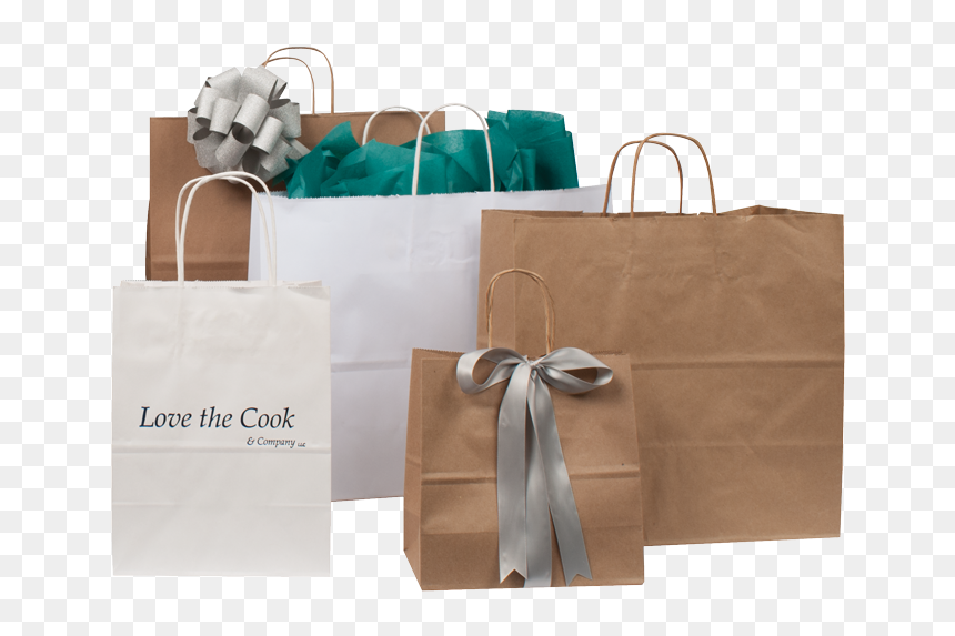 Kraft Serrated Edge Shopper - Leather, HD Png Download - paper edge png