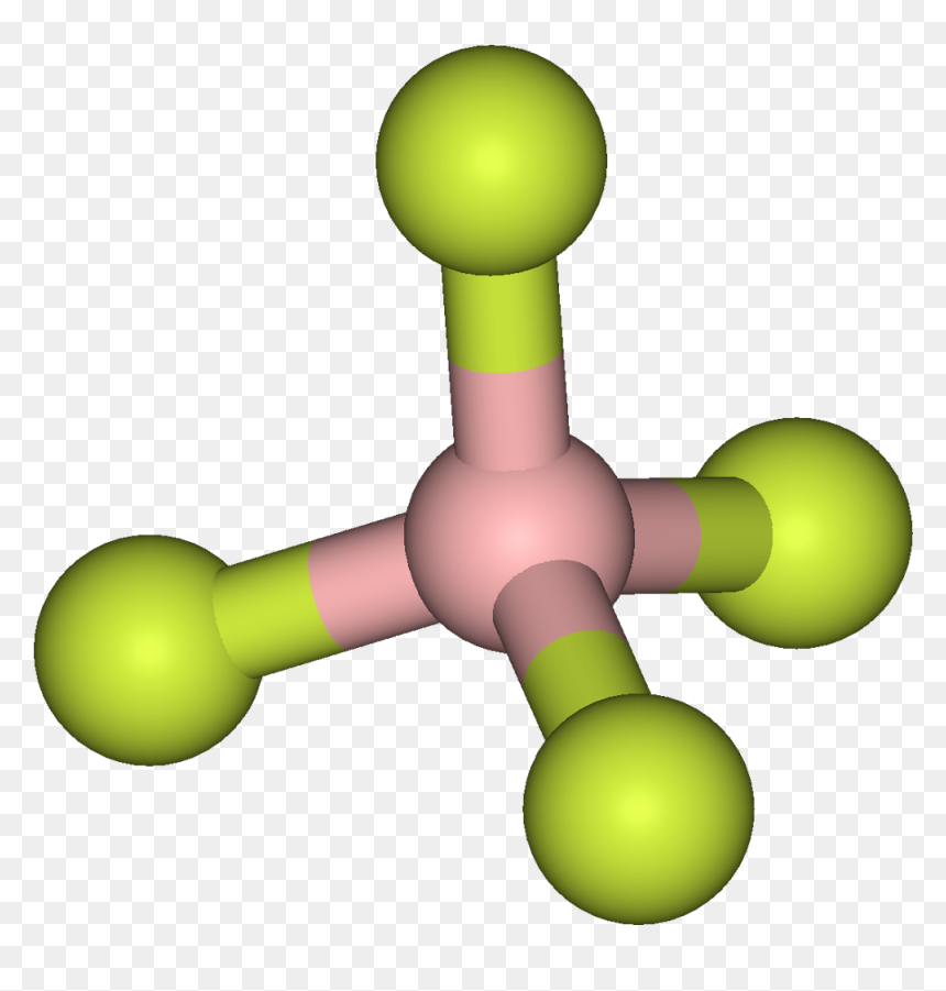 Tetrafluoroborate Ion 3d Balls - Aluminum Fluoride Molecule Model, HD Png Download - 3d shape png
