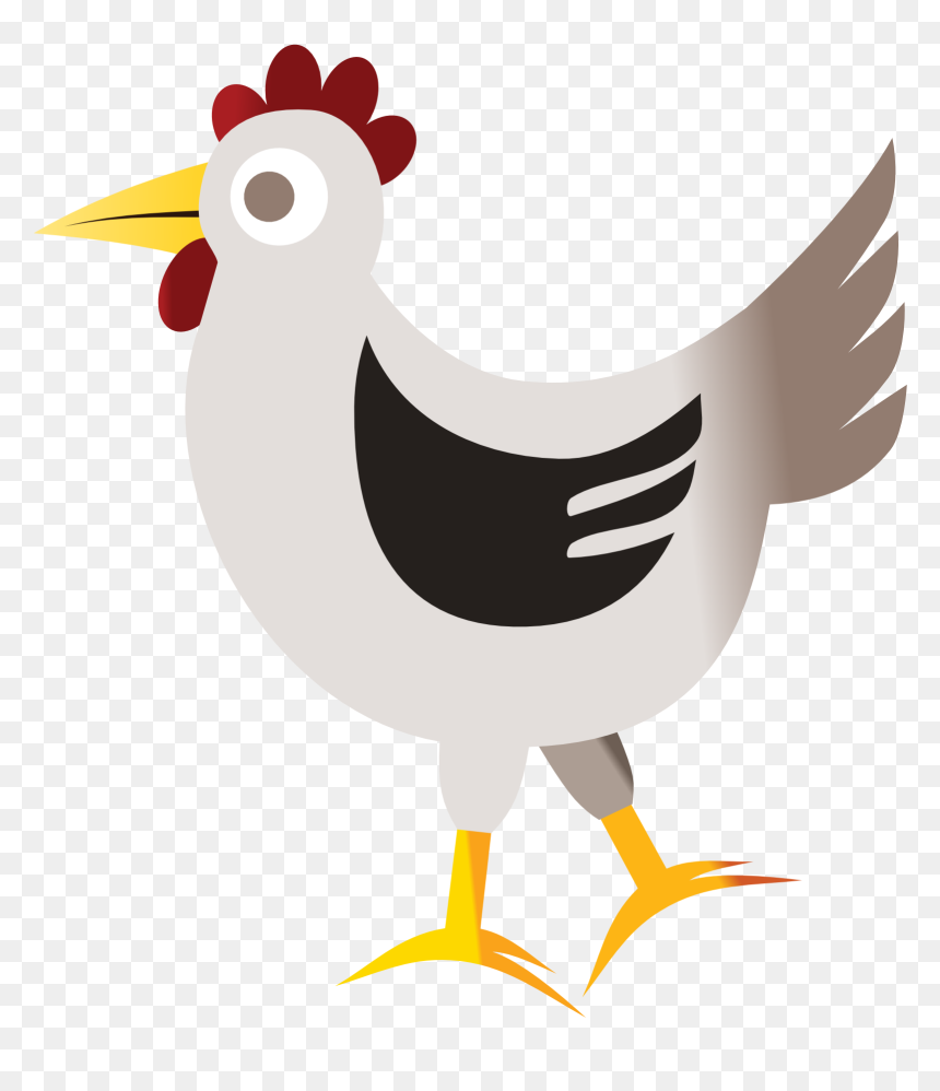 Chicken Vector Png - Farm Animals Clipart Chicken, Transparent Png - chicken vector png