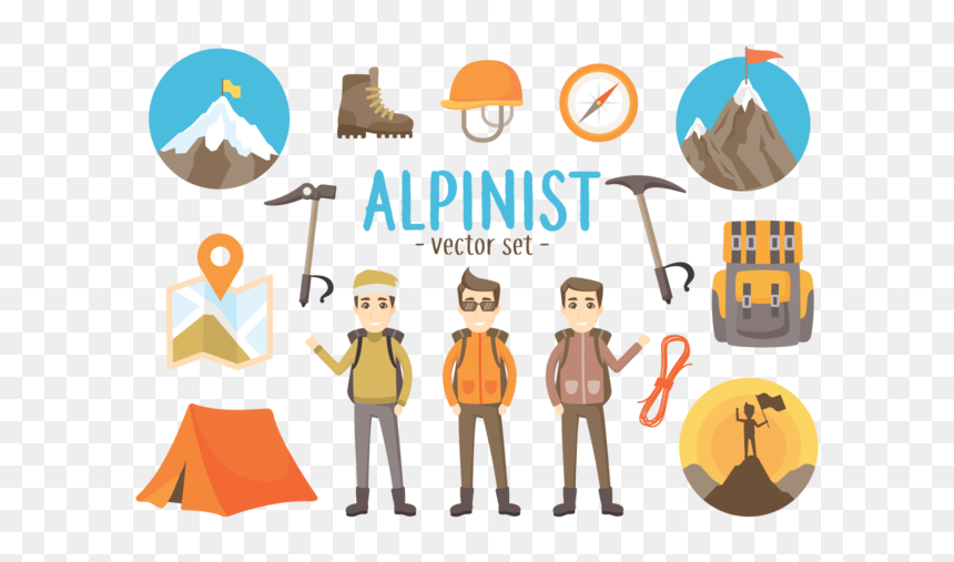 Alpinist Tools Vector Illustrations - 登山 圖 示, HD Png Download - tools vector png