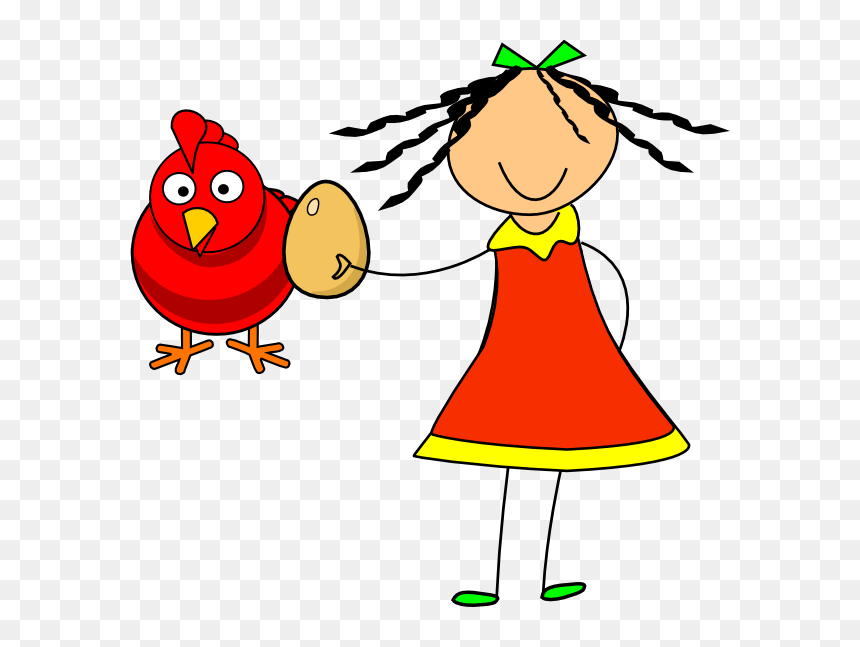 Chicken Vector Png , Png Download - Stick Girl Clip Art, Transparent Png - chicken vector png