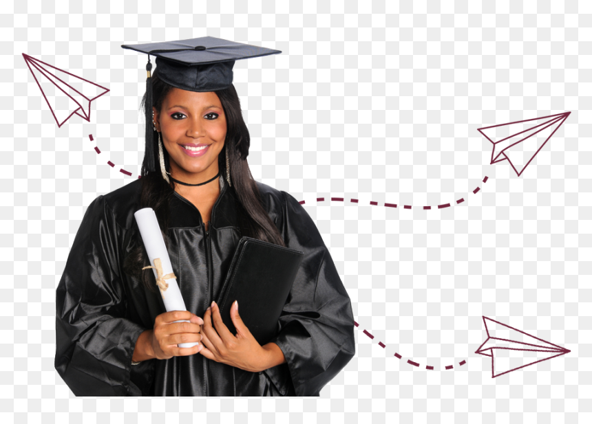 "a Picture Of A Pretty Black Woman In A Graduation - Academic Dress, HD Png Download - graduation vector png